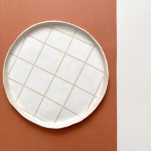 assiette à carreaux